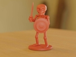  Skeleton soldier fighting  3d model for 3d printers