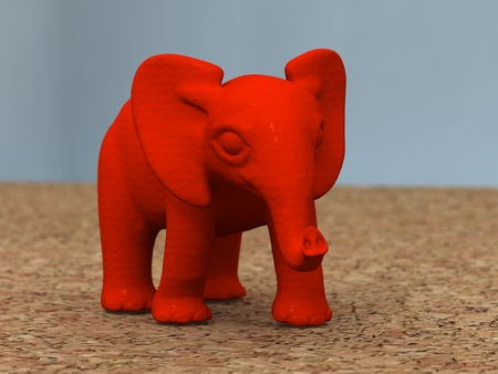  Baby elephant  3d model for 3d printers