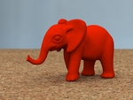  Baby elephant  3d model for 3d printers