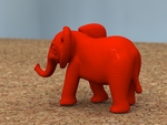  Baby elephant  3d model for 3d printers