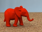 Modelo 3d de Bebé elefante para impresoras 3d