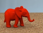  Baby elephant  3d model for 3d printers