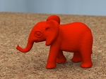  Baby elephant  3d model for 3d printers