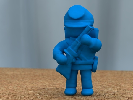  American civil war soldier  3d model for 3d printers