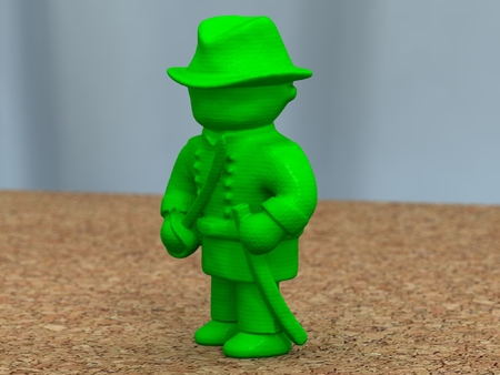  American civil war officer  3d model for 3d printers