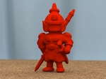  Ancient chinese warrior with spear  3d model for 3d printers