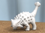 Modelo 3d de Ankylosaurus -remodelado de la cabeza para impresoras 3d