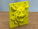 Modelo 3d de Shisa máscara del panel para impresoras 3d