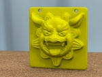 Modelo 3d de Shisa máscara del panel para impresoras 3d