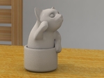 Modelo 3d de Gatito en una taza para impresoras 3d