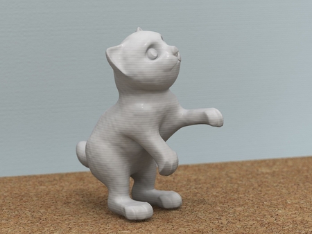  Standing cat  3d model for 3d printers