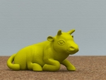  Bull lying down [free]  3d model for 3d printers