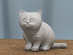  Sitting kitten [free]  3d model for 3d printers