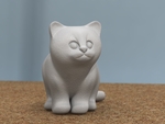  Sitting kitten [free]  3d model for 3d printers