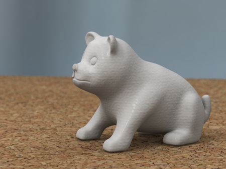  Puppy sitting [free]  3d model for 3d printers