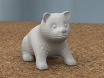 Modelo 3d de Cachorro sentado [libre] para impresoras 3d