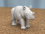 Modelo 3d de Bebé rinoceronte para impresoras 3d