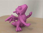  Rearing cute dragon  3d model for 3d printers