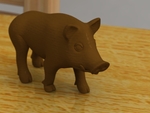  Walking boar  3d model for 3d printers