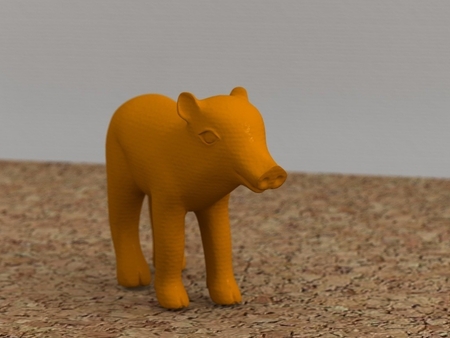 Modelo 3d de Bebé jabalí para impresoras 3d