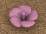  Hibiscus  3d model for 3d printers