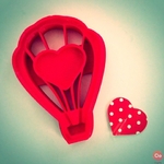  Love balloon cookie cutter  3d model for 3d printers