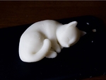  Sleeping kitten  3d model for 3d printers