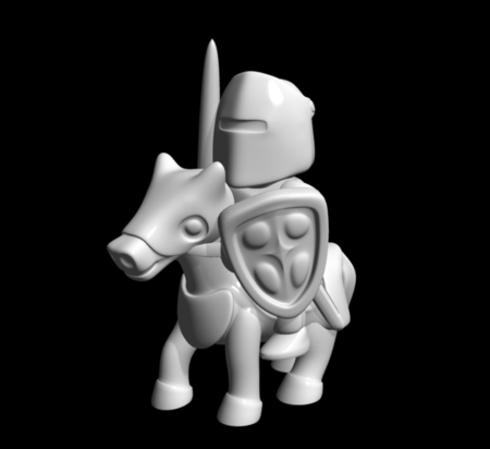  Knight riding  3d model for 3d printers