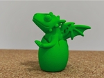  Cute dragon hatching  3d model for 3d printers