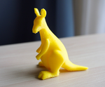  袋鼠 3D 打印机的 3D 模型