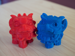 Modelo 3d de Divertido shisa abierto la boca - para impresoras 3d