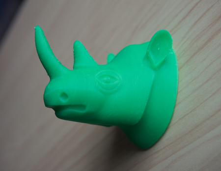 Modelo 3d de Rhino cabeza para impresoras 3d