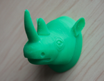 Modelo 3d de Rhino cabeza para impresoras 3d