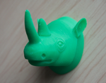  Rhino head  3d model for 3d printers