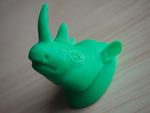 Modelo 3d de Rhino cabeza para impresoras 3d
