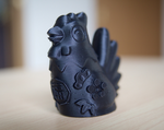  Crowing rooster  3d model for 3d printers