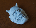 Modelo 3d de MÁscara de hannya para impresoras 3d