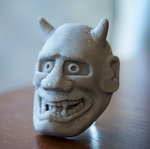 Modelo 3d de MÁscara de hannya para impresoras 3d