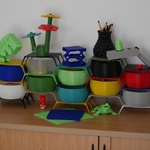  Shelf system for faceted bowl  3d model for 3d printers