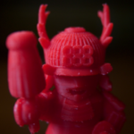  Samurai with saihai  3d model for 3d printers