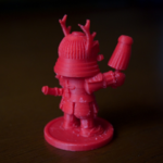  Samurai with saihai  3d model for 3d printers