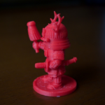  Samurai with saihai  3d model for 3d printers