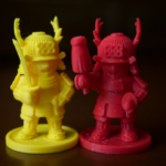  Samurai with saihai  3d model for 3d printers