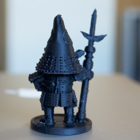 Modelo 3d de Samurai con lanza para impresoras 3d