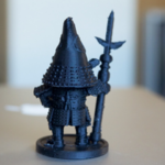  Samurai with spear  3d model for 3d printers