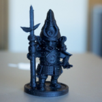  Samurai with spear  3d model for 3d printers