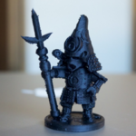  Samurai with spear  3d model for 3d printers