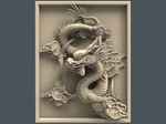 Modelo 3d de Dragón chino de arte cnc para impresoras 3d