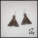  Triangle labirynth earrings - free  3d model for 3d printers