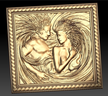 Man and woman in a bed cnc art router